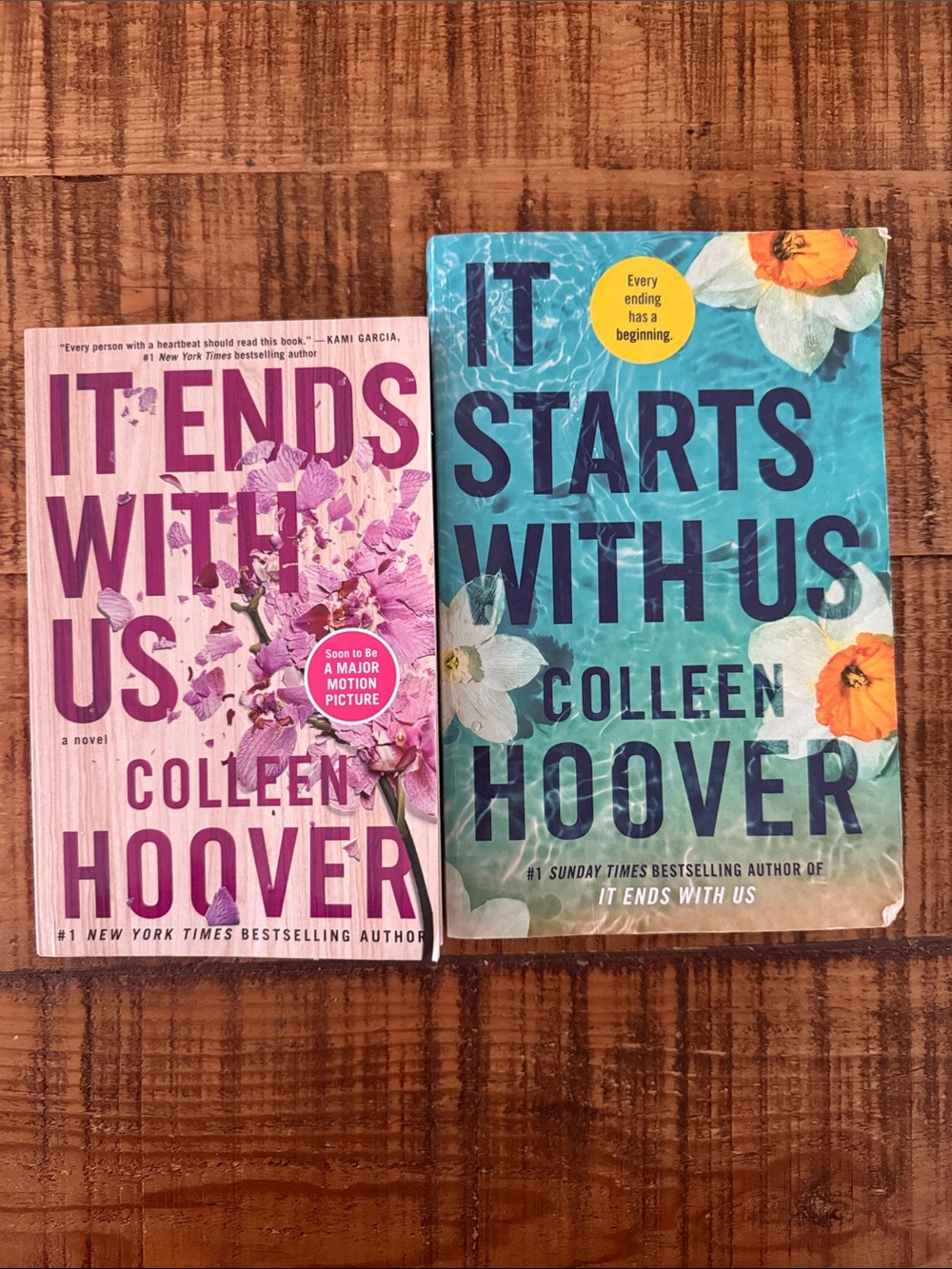 Paperback Book - It Ends With Us / It Starts With Us - Pink & Teal Covers